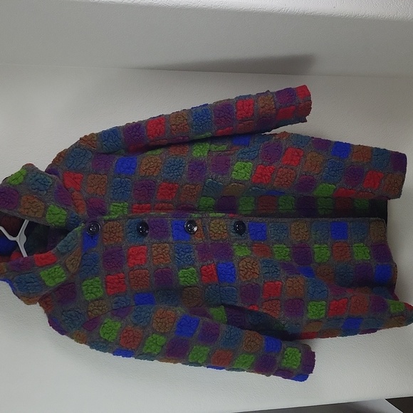 Charlotte & Louis Wool Blend Colorful Jacket Size EU 48 / US 16 - Picture 2 of 12